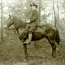 Grand Army of the Republic 1905 Glass Plate Negative Rare GAR Veteran Horseback picture