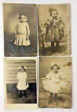 Antique Early 1900's Photo Post Cards Little Girls Lot of 4    picture