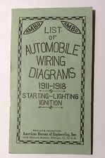 AMBU List of Wiring Diagrams 1911-1918 Brochure For All Auto Companies Vtg Cars picture