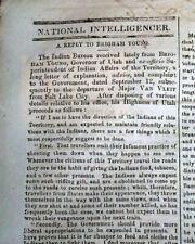 MORMONS Mormonism Brigham Young Indians Native Americans Tensions 1857 Newspaper picture