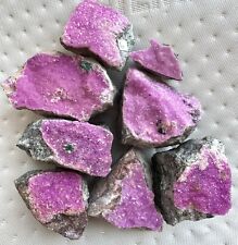 Pink Calcite Drusy Druzy Rough Specimen Lot Of 8 Pieces Totals 12.6oz/357g. LOOK picture