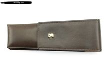 Kübler Genuine Leather Case / Etui in Dark Brown for 2 Pens / Germany (2) picture
