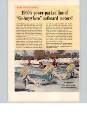 1960 PAPER AD 2 PG Gale Outboard Motors V Sovereign 60 HP COLOR Motorboat Boat picture