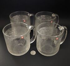 Set 4 IITTALA Krouvi 50 cl Oversize Coffee Beer Mug Cup Textured Glass NEW NWT picture