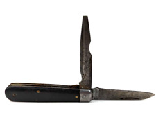 Vintage Ulster K-29 Electrician's Folding 2 Blade Pocket Knife Black Handle  #A2 picture