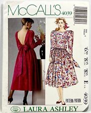 1986 McCalls Sewing Pattern 4039 Womens Laura Ashley Dress Size 6 Vintage 13544 picture
