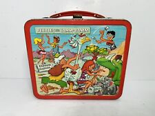 Vintage Pebbles and Bamm-Bamm Metal Lunchbox W/thermos 1971  (b83) picture