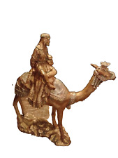 wise man riding camel heavy made of some composite material gold tone, 2ft x 2ft picture