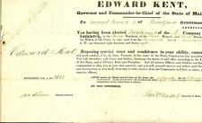 SIGNED GOVERNOR & COMMANDER: MAINE LTs COMMISSION 1838  picture