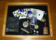 Antique Vintage Old West Gamblers Display-Dagger-Poker Cards-Saloon Lady Etc. picture