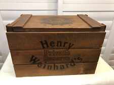 Vintage  Henry Weinhard's Private Reserve Wooden Crate 17-1/2
