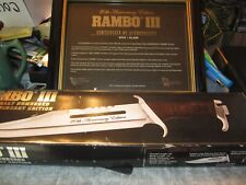 BOWIE KNIFE RAMBO III NUMBERED 20th ANNIVERSARY EDITION WITH SHEATH BOX AND COA picture