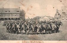 Vintage Postcard United States Soldiers Drilling Fort Myer Virginia Washington picture