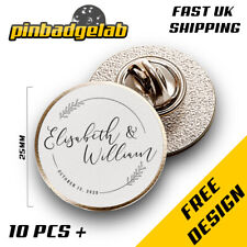 25mm Custom Personalised Wedding Favour Pin Badges picture