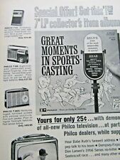 1961 Philco Briefcase Vintage Great Moments In Sports Original Print Ad-8.5 x 11 picture
