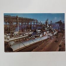 Battle Wagon Norfolk Navy Yard Portsmouth Virginia Naval Postcard Chrome Ship picture
