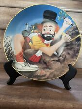 Red Skelton HAND SIGNED The Cliffhanger 1988 ARMSTRONG PORCELAIN PLATE AUTOGRAPH picture