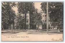 Detroit Michigan MI Postcard Harper Hospital Exterior View c1909 Vintage Antique picture
