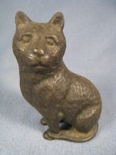 Antique ARCADE MFG CO Cast Iron Still Sitting Cat Coin Bank Ca 1910 picture