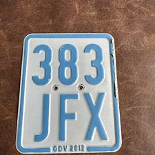 2012 Germany 🇩🇪 German Moped License Plate.  Scooter 🛵 Tag # 383 JFX picture