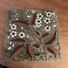 Antique Josiah Wedgewood & Sons Etruria Patent Impressed Floral & Leaves Tile picture