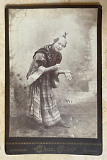 RARE  COLONIAL OPERA HOUSE CASSOPOLIS MICHIGAN ACTOR AS AN ASIAN c1885 PHOTO picture