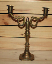 Vintage brass candle holder candelabra picture