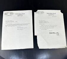 HUBERT H. HUMPHREY MURIEL AUTOGRAPHS SIGNATURES signed Senate Letterhead picture