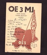 Vintage QSL Card OE3MJ Radio Austria 1950's Used - 02160 picture