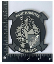 MARINE CORPS VMM-365 BLUE KNIGHTS HOOK & LOOP GLOW PVC PATCH picture