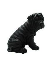 Shar-Pei Figurine Black Figure Shar Pei Dog picture