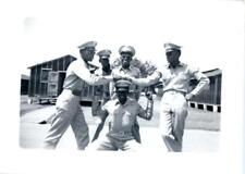 Vintage 1930's 40's Photo US Army 5 African American Officers Posing 3.5