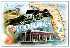 c1960's Silver Springs Florida's Scenic Adventure Park Multiple View FL Postcard picture