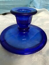 BEAUTIFUL COBALT BLUE CANDLE HOLDER------------------mth picture