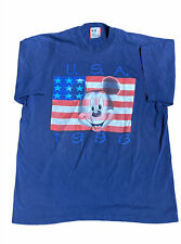 Vintage Single Stitch 1996 Disney Mickey Mouse Patriotic USA XL Shirt picture