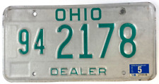 Ohio 1991 Old Dealer License Plate Garage Car Auto Tag Man Cave Vintage Decor picture