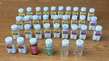 Vintage Lot Of 34 Abbott Labs Vitamin Tablet EMPTY Glass Capsules Filmtab picture