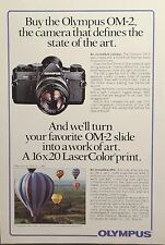 Olympus OM-2 35mm SLR Camera Hot Air Balloons Vintage Print Ad 1981 picture