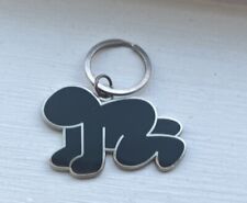 KEITH HARING VINTAGE POP SHOP RADIANT BABY KEY RING AUTHENTIC ENAMEL & CHROME picture