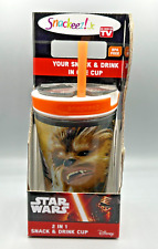 Disney Star Wars Chewbacca Snackeez Jr. 2 in 1 Snack & Drink Cup NIP picture