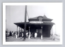 ORIG. 1950'S. INGLEWOOD, CA. TRAIN DEPOT. 3.5X5 TRAIN PHOTO picture