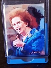 AP8 - Margaret Thatcher  #1  ACEO Art Card Signed by Artist 50/50 picture