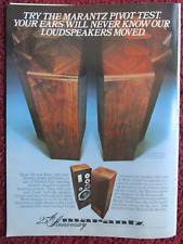 1978 MARANTZ Floor Home Stereo Speakers Print Ad ~ 25th Anniversary, Pivot Test picture