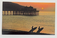 When the surf is up at Malibu Beach at Sunrise California Postcard 1979 Unposted picture
