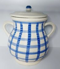 Country Living Dry Goods blue and white large canister By Enesco picture