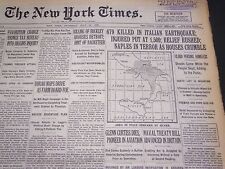 1930 JULY 24 NEW YORK TIMES - 679 KILLED IN ITALIAN EARTHQUAKE - NT 4941 picture