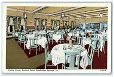 c1940 Dining Room Bartlett Hotel Cambridge Springs Pennsylvania Vintage Postcard picture