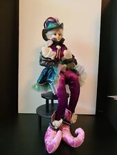Halloween Elf Shelf Sitter Posable Doll Mantel Decor Top Hat 16” Nicole Miller picture