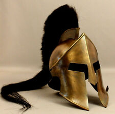Medieval Wearable Brass King Leonidas 300 Spartan Helmet Movie Antique  Costume picture