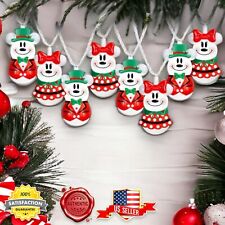 Disney Magic Holiday Mickey & Minnie 8pcs Blow Mold Christmas LED String Lights picture